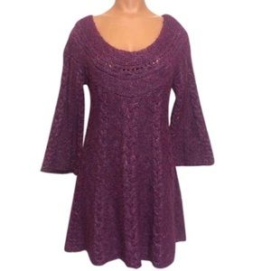 Free People Cable Knit Sweater Dress